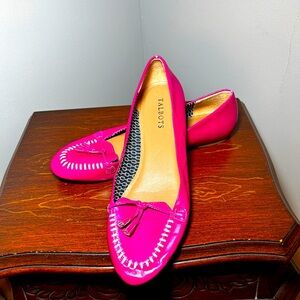 EUc Magenta Talbot Leather Flat 9